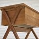 1970s, Scandinavian side table with drawer, solid oak wood, teak wood.