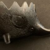 Ashtray 6 hedgehogs in bronze 1950