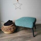 Blue vintage pouf
