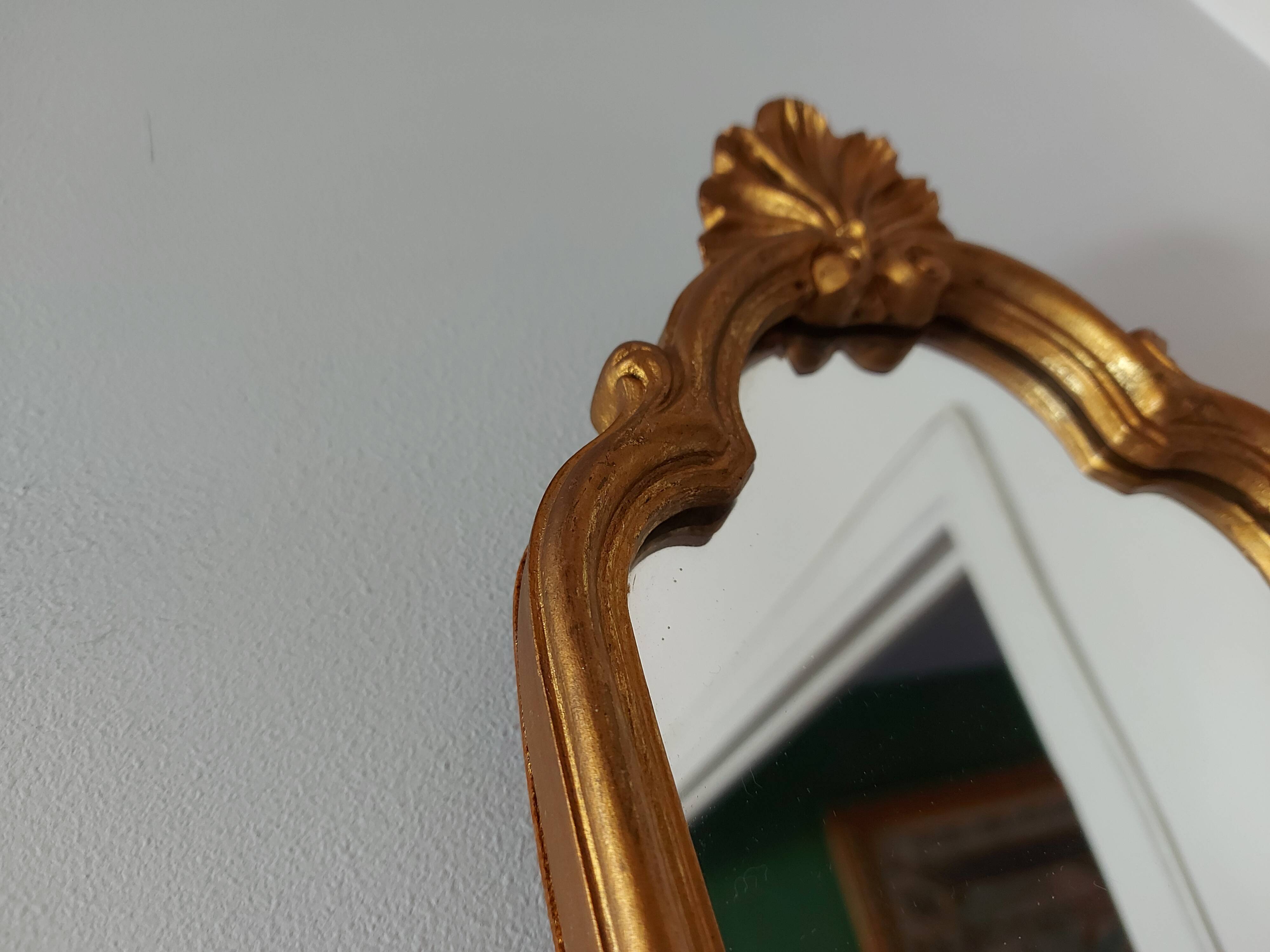 Miroir baroque doré 16x39cm
