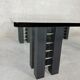 Table basse en verre et en acier