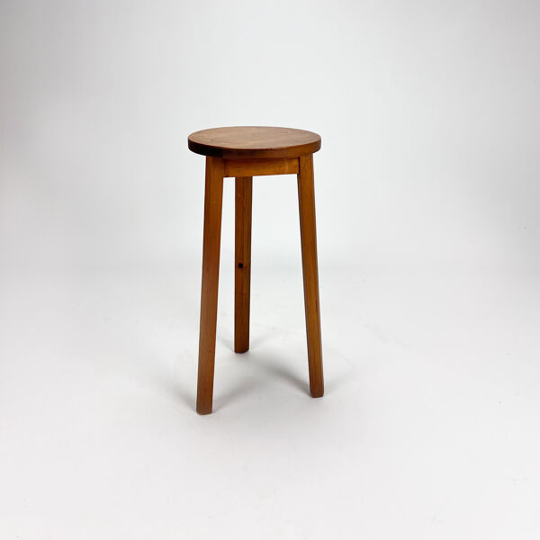 Tabouret de bar en pin du milieu du siècle, années 1960