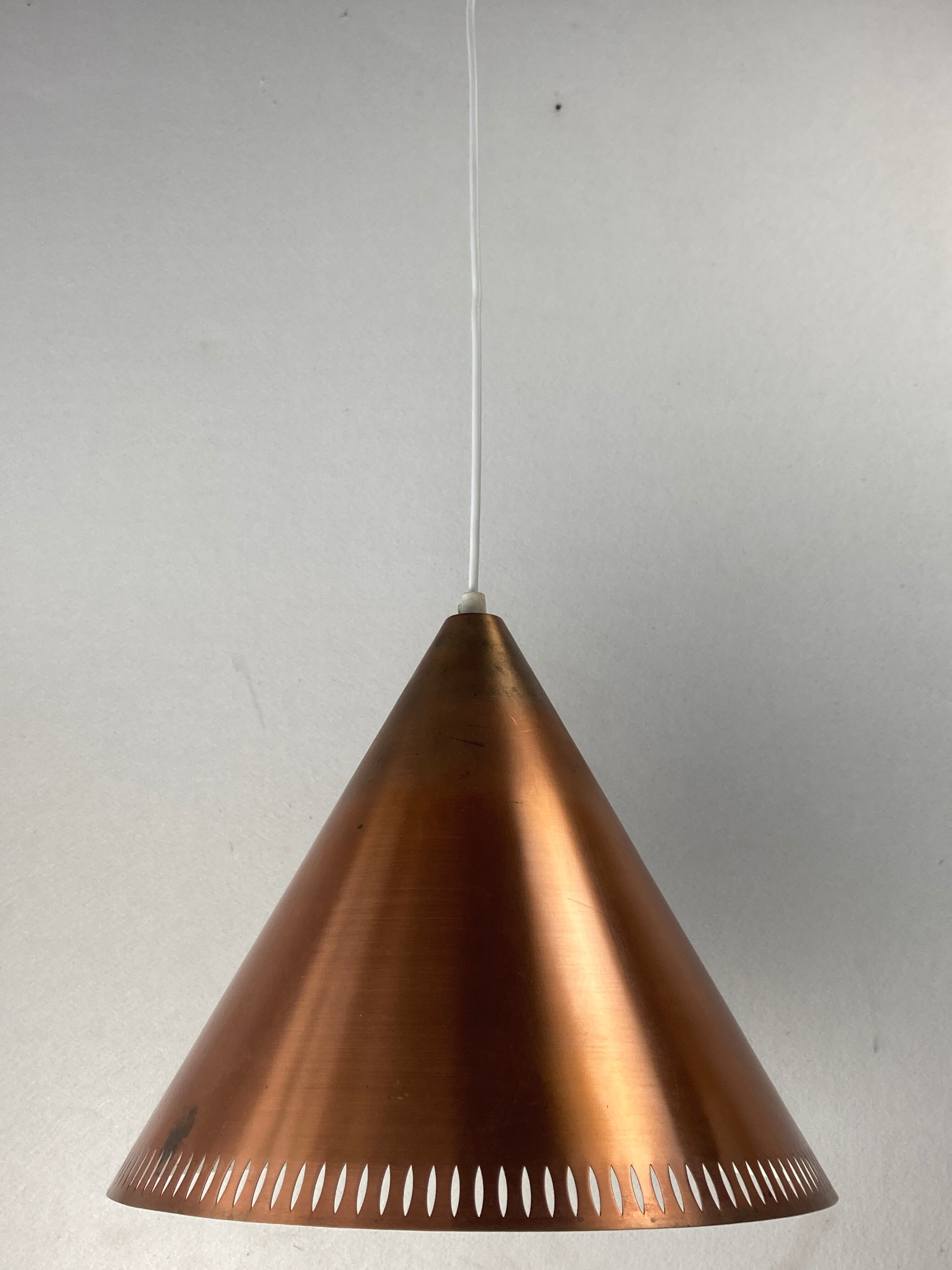 Perforated copper hanging pendant, Nordisk Solar, Denmark