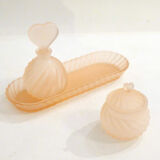 Matte pink toilet set - heart