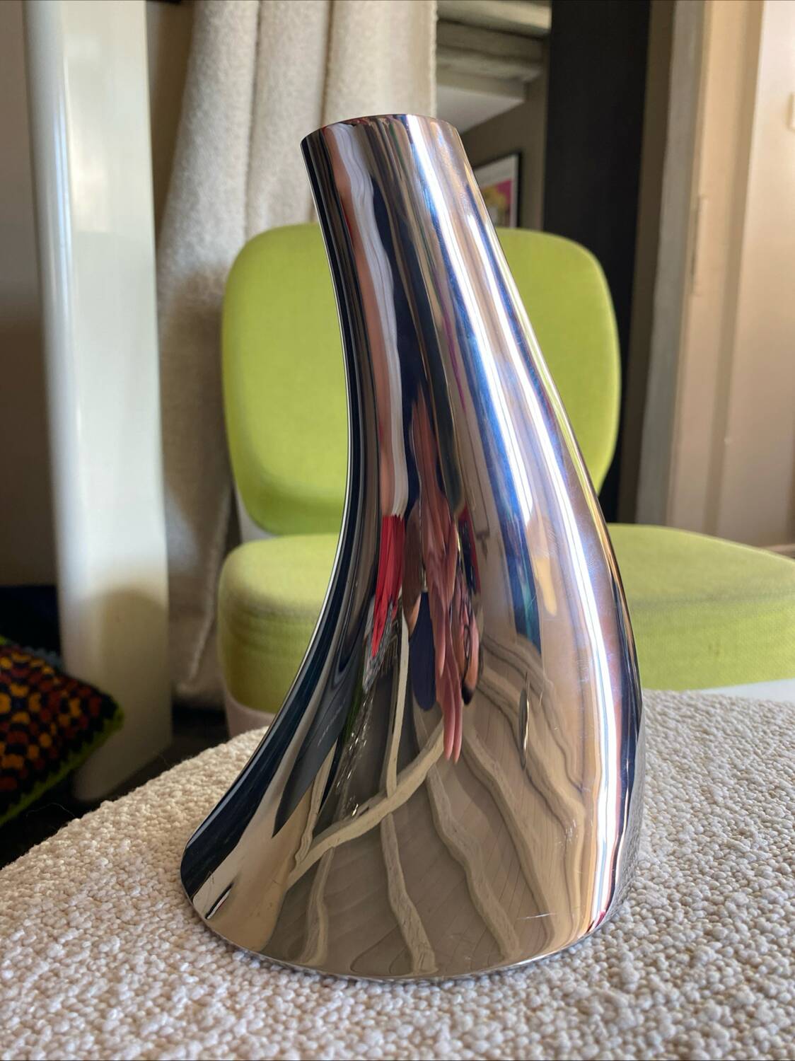 Vase acier poli de Constantin Wortmann pour Georg Jensen enn2000
