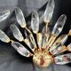 Appliques en cristal et acier doré de Stilkronen modèle Comète - Oscar TARLASCO , 1970s, Set de 2