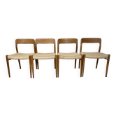 Teak chairs model 75 Niels Moller