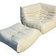 Chaise Togo et ottoman pour Ligne Roset, ensemble de 2