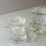 Candle holders with 3 candles, made of Swarovski crystal