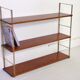 Vintage brass and mahogany shelves 1960