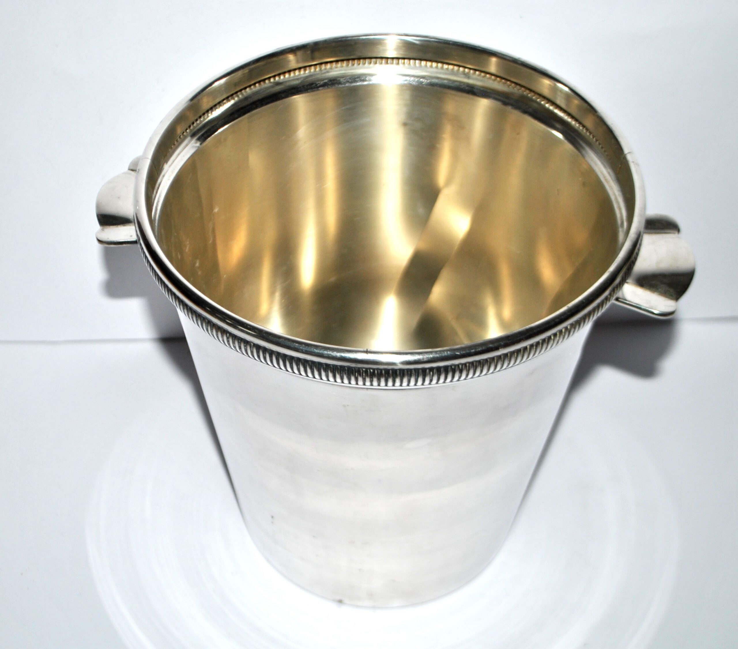 Vintage silver-plated metal champagne cooler by Reneka