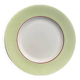 Set of 5 Salins Isoard model plates in vintage green earthenware.