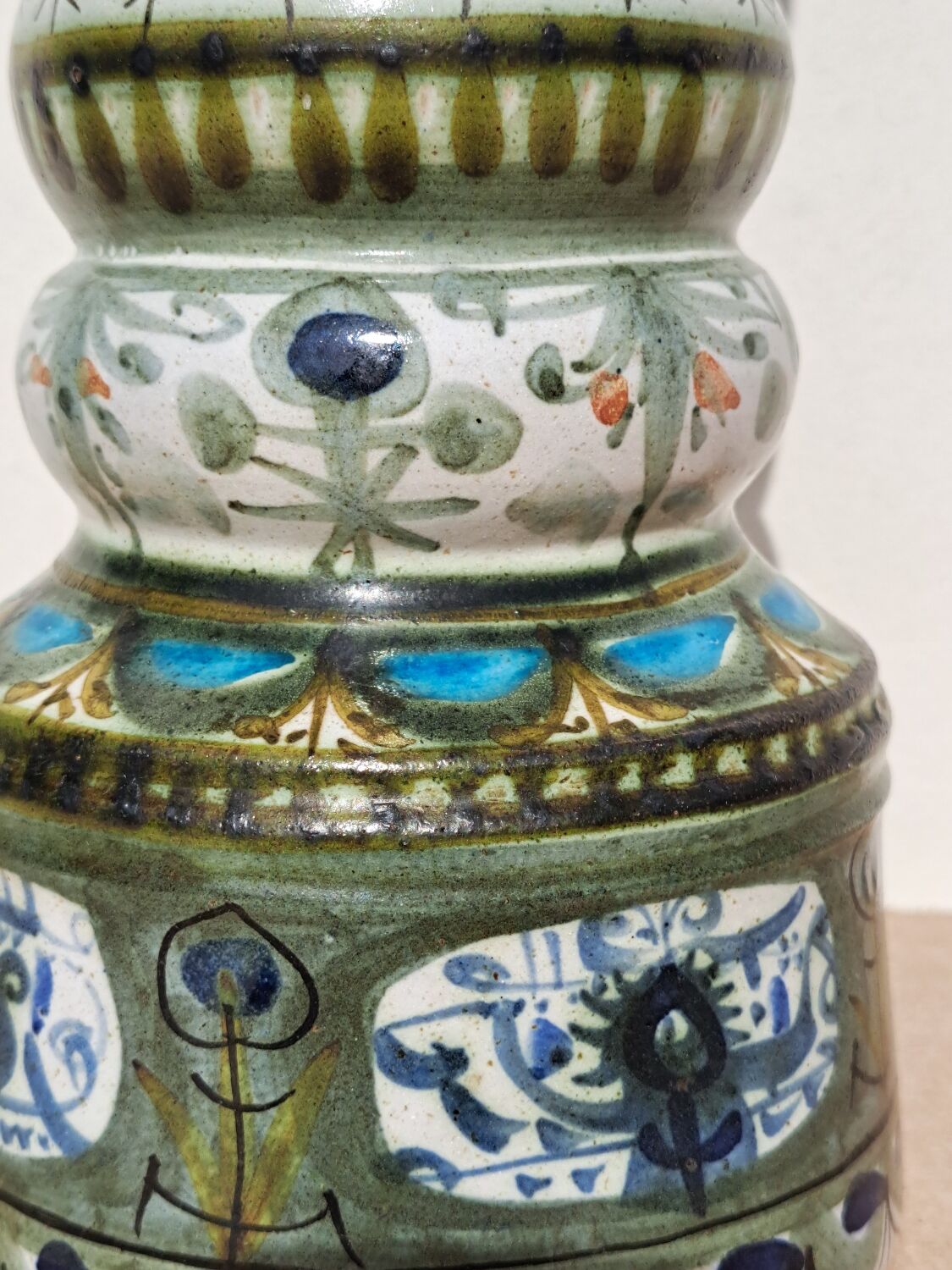 Keraluc sandstone candle holder 70s signed