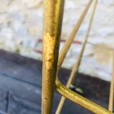 Vintage side table in brass and smoked glass, 1960