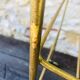 Vintage side table in brass and smoked glass, 1960