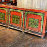 Buffet ancien chinois 3 portes + 3 tiroirs