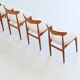 Ensemble de six chaises de salle à manger en teck de Christian Linneberg, Danemark, 1960