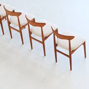 Christian Linneberg set of six dining chairs in teak Denmark 1960