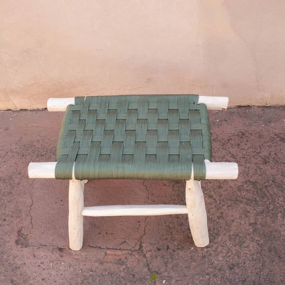 Tabouret tressé Vert