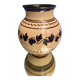 Glazed terracotta vase decorated with Savoy vegetable frieze
