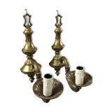 Pair of bronze applique 1 light