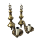 Pair of bronze applique 1 light