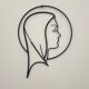 Vintage modernist wall decoration image of Saint.