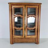 Vitrine française ancienne peinte