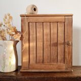 Small antique raw wood cupboard