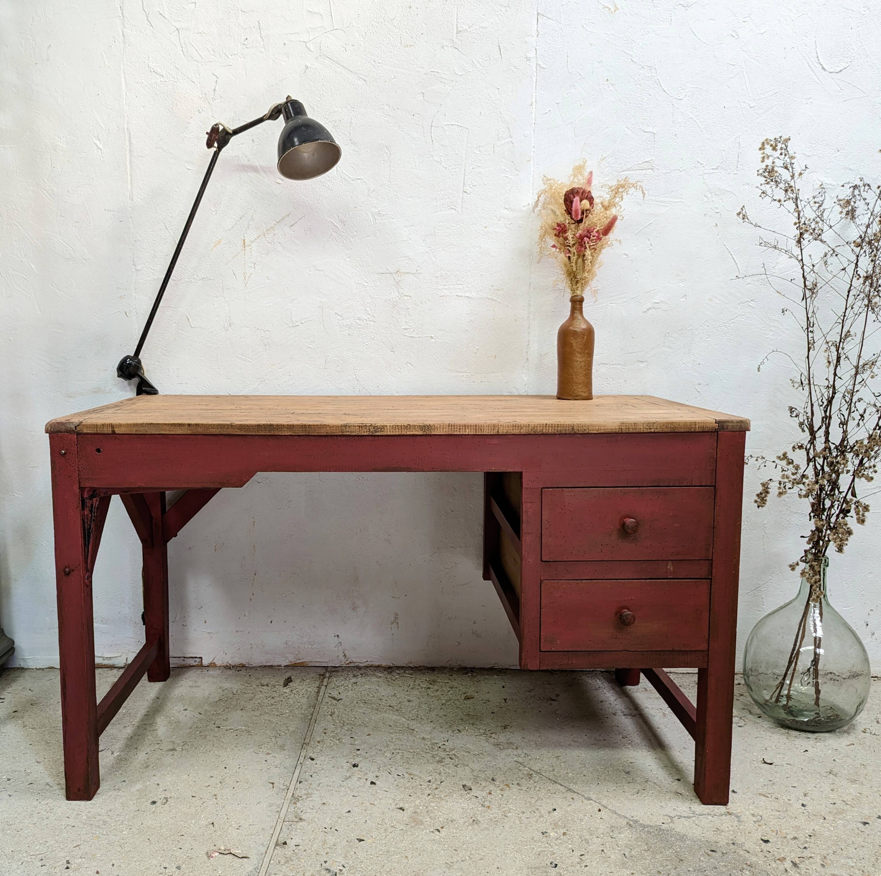Office Workbench workshop patina shabby industrial loft 50 60 1950