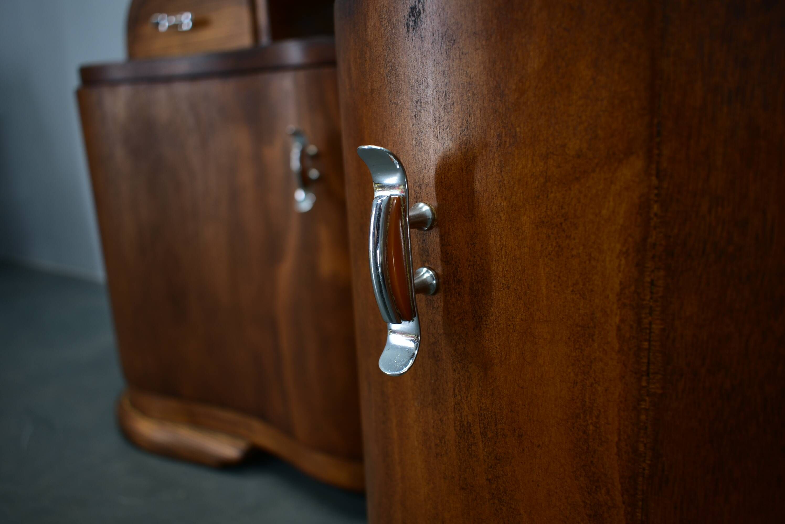 1939s Pair of Art Deco Bedside Tables, Czechoslovakia