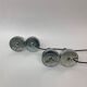 Lot de 2 lampes de chevet chromées de l’ère spatiale, années 1970