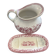 Antique Broc Sarreguemines U&Cie "Rosette" + matching piece – around 1910