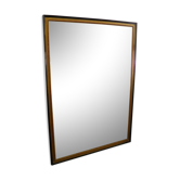 Miroir en bois rectangulaire en bois encadrement en bois noir & doré XXème