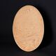 Antique oval wall mirror in gold resin - 63 cm