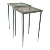Mathieu Mategot perforated sheet metal side tables