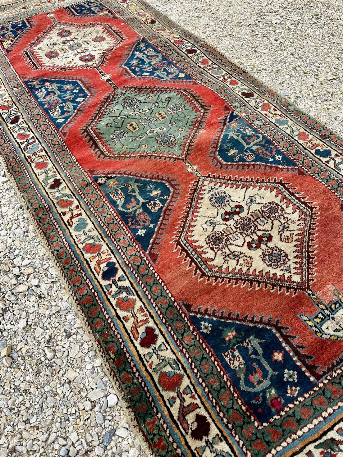 19th century Persian hallway rug