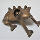 Sculptural frog brass vintage African art