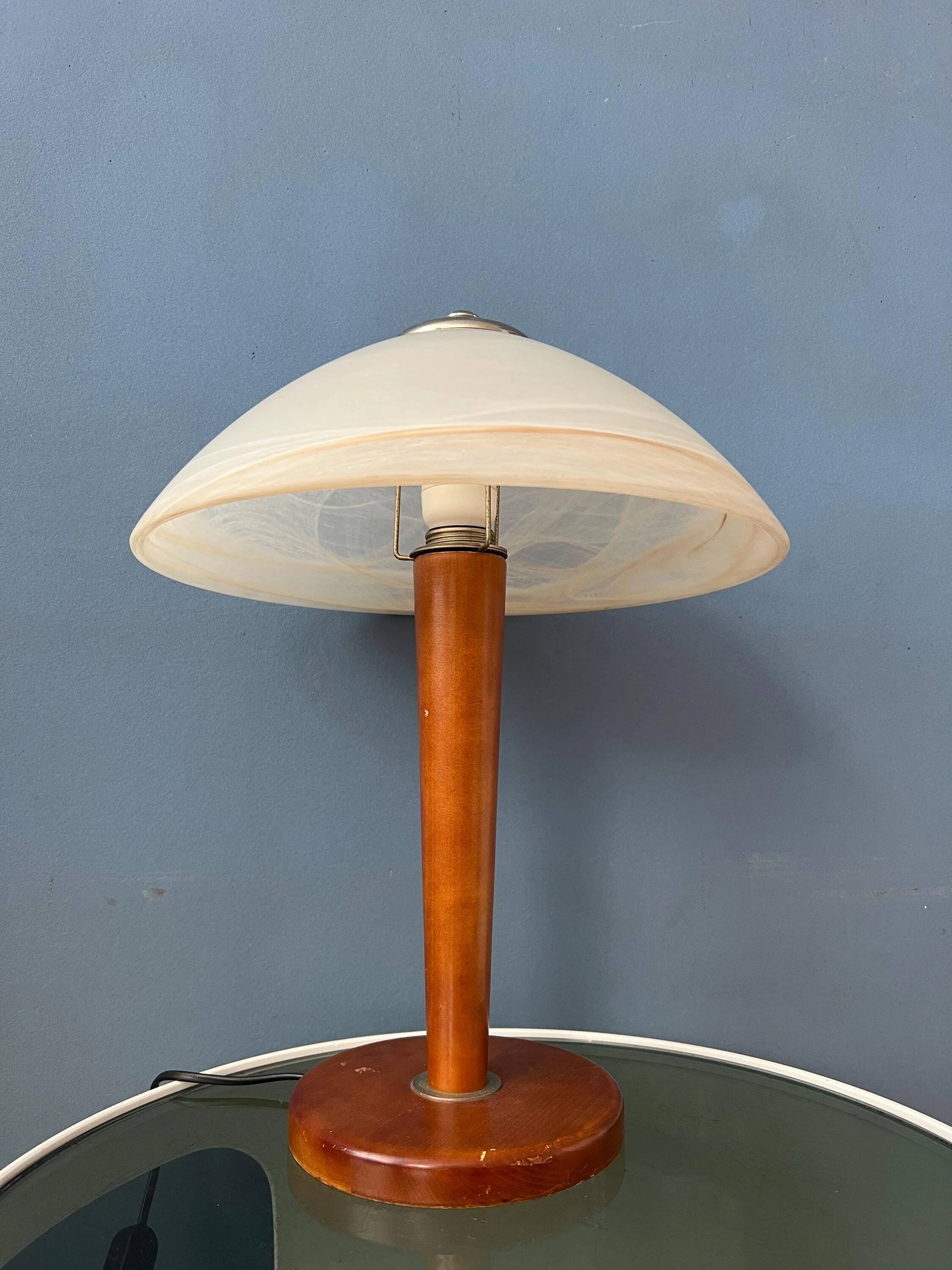Lampe de table champignon post-moderne - lampe de table en verre Art nouveau