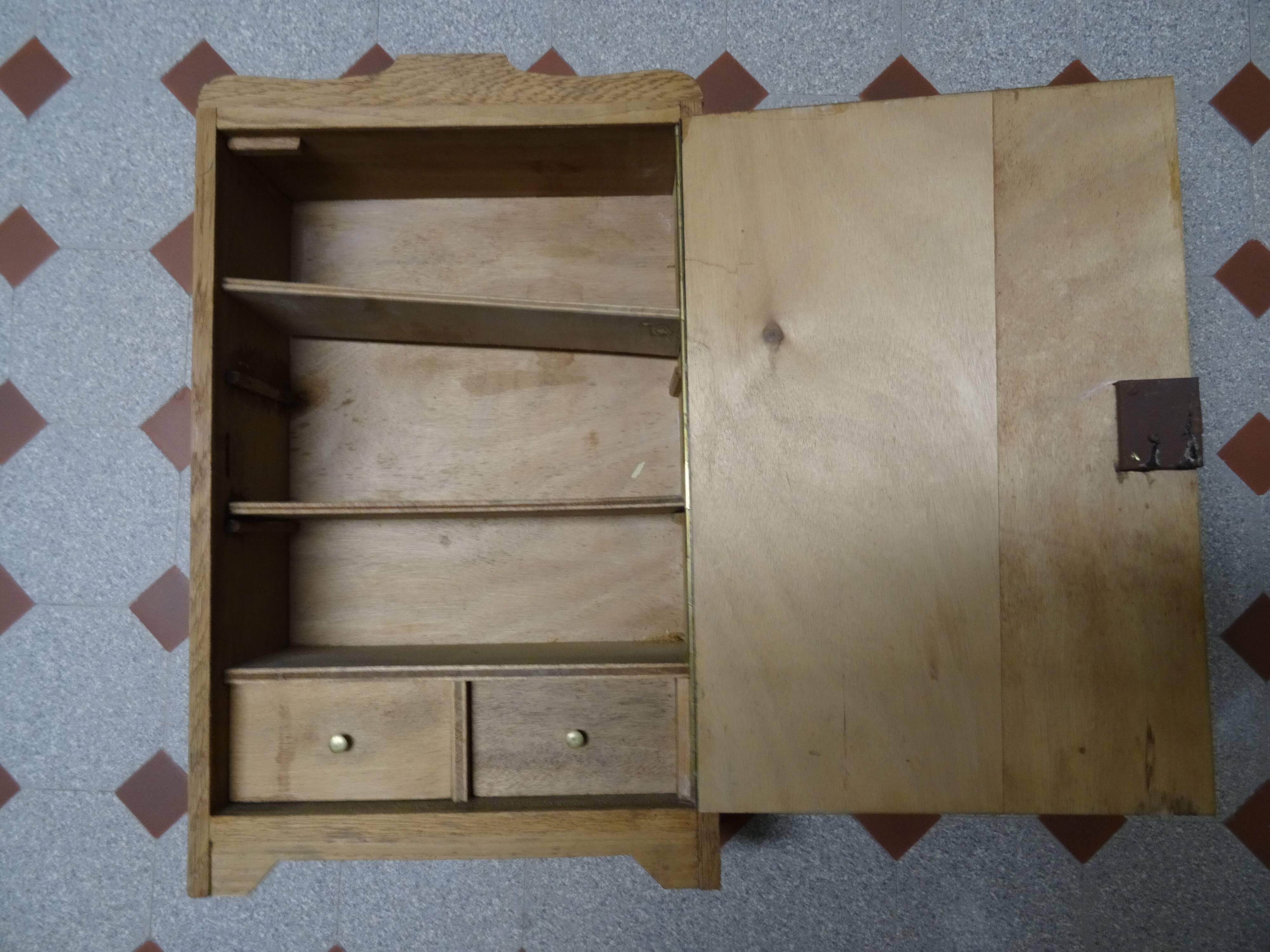 Wooden pharmacy cabinet