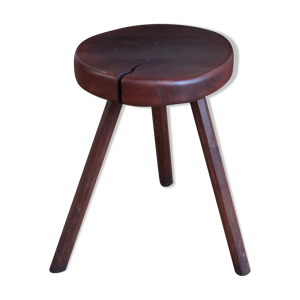 Tabouret tripode en bois, années