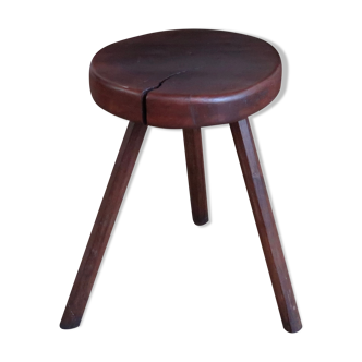 Tabouret tripode en bois, années 50