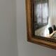 Golden gold leaf water beaded mirror