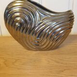 Chrome ceramic vase