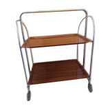 Folding rolling service table