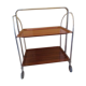 Folding rolling service table