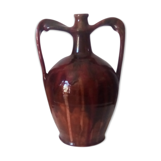 Vintage amphora in glazed ceramic