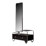 Bauhaus Beech Dressing Table and Mirror, Czech Modernism 1930s