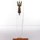 Vintage Plexiglas Stand or console with brass Lady, 1970 Italy
