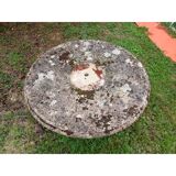 Table de jardin en ciment féraillé des années 60